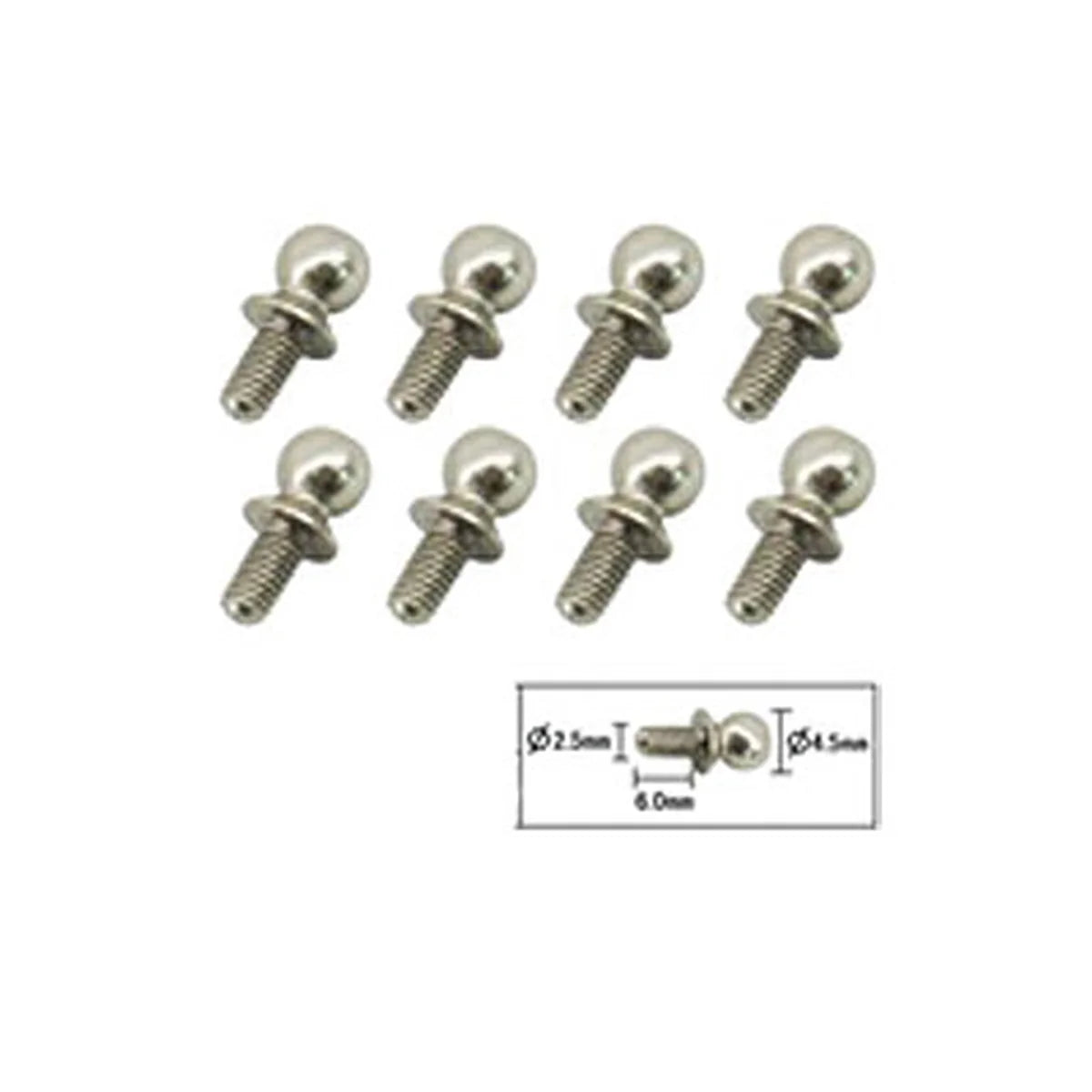 Amewi Kugelkopfschrauben 4mm M2,5mm Fighter-1, Extreme, Eagle 1:12 012-W12057