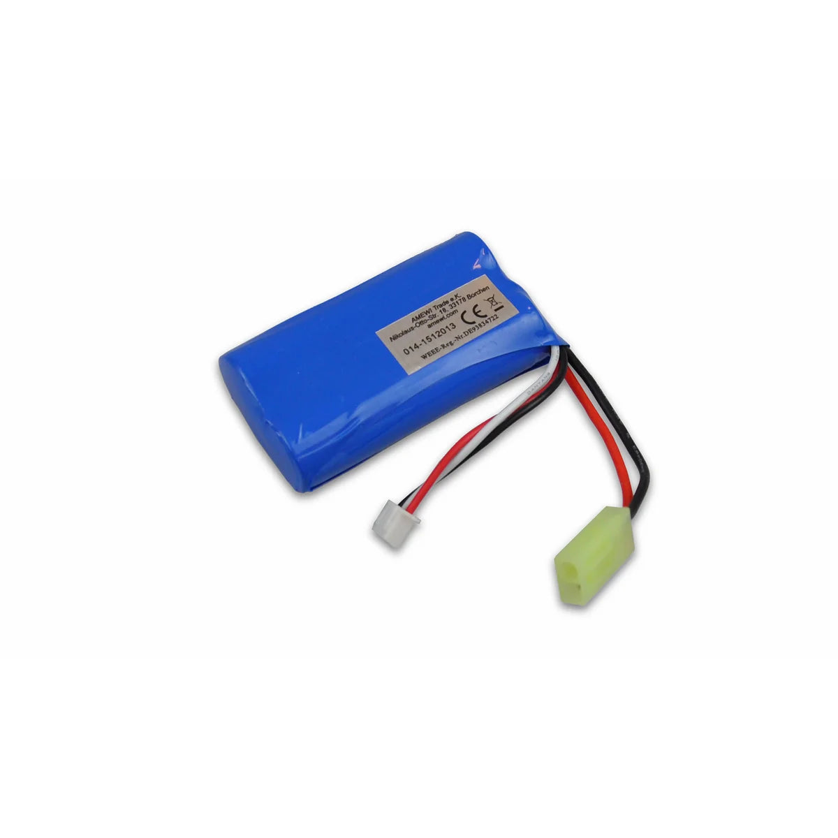 Amewi Li-Ion Akku 7,4V 1200mAh, Mini-Tamiya Stecker für Ketten-Drift-Fahrzeug 014-1512013