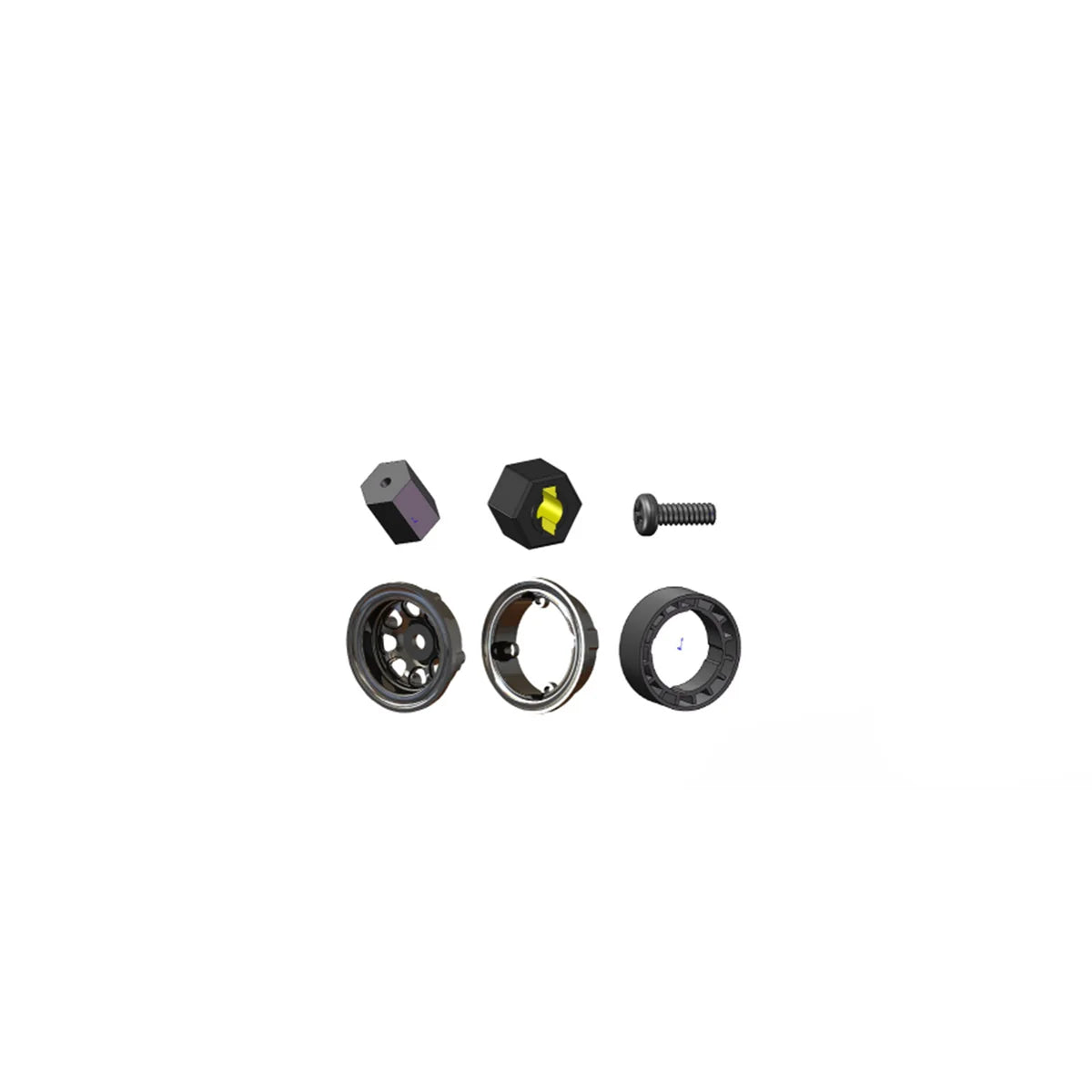 Amewi Bead Lock Felgen Chrom, 4 Stück für AMXRock AM18 015-18005
