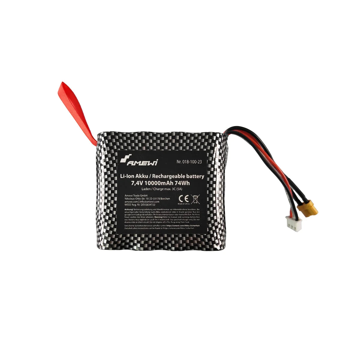 Amewi Li-Ion Akku 2S 7,4V 10.000mAh XT30 018-100-23