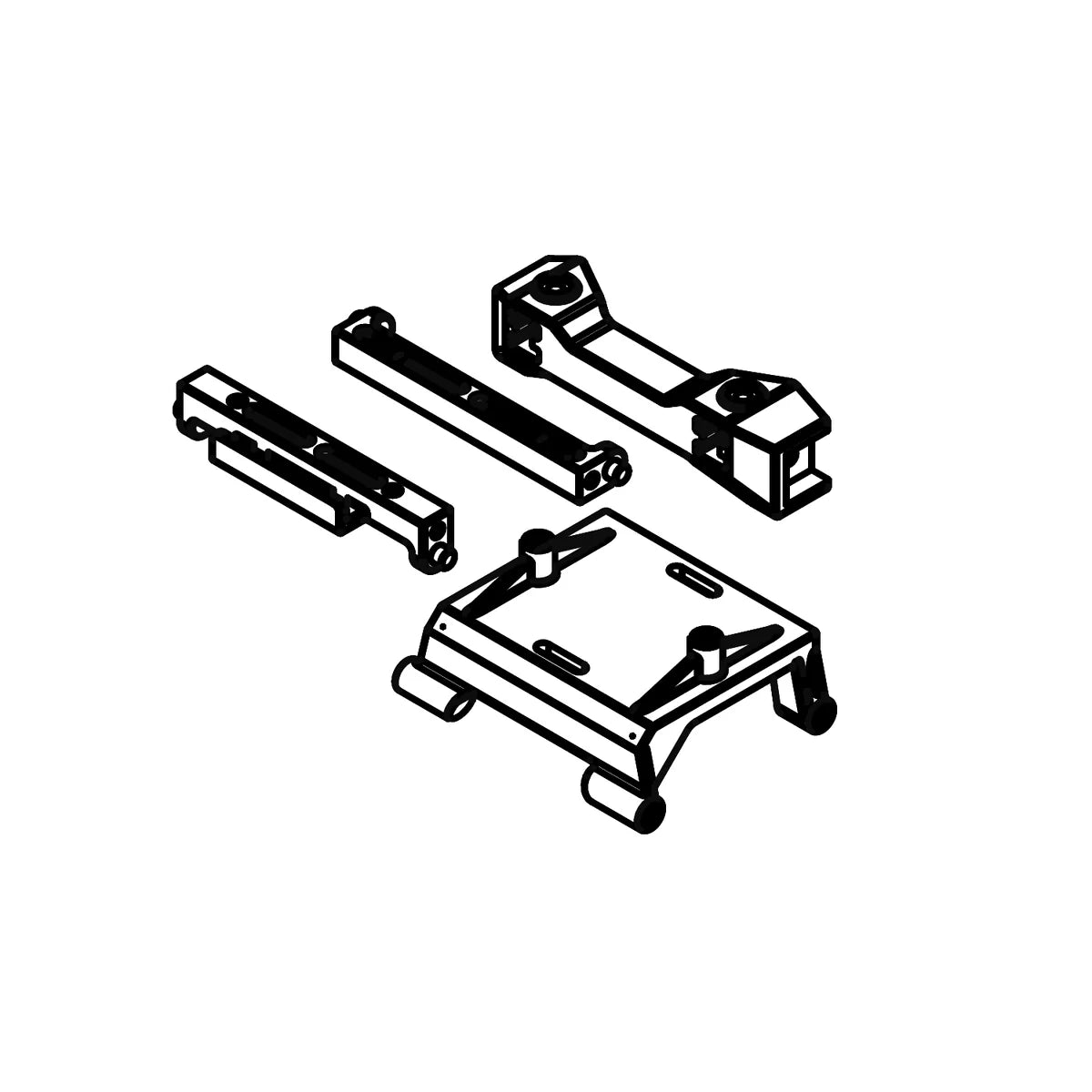 Amewi Chassis Halterungen Set 021-17223006