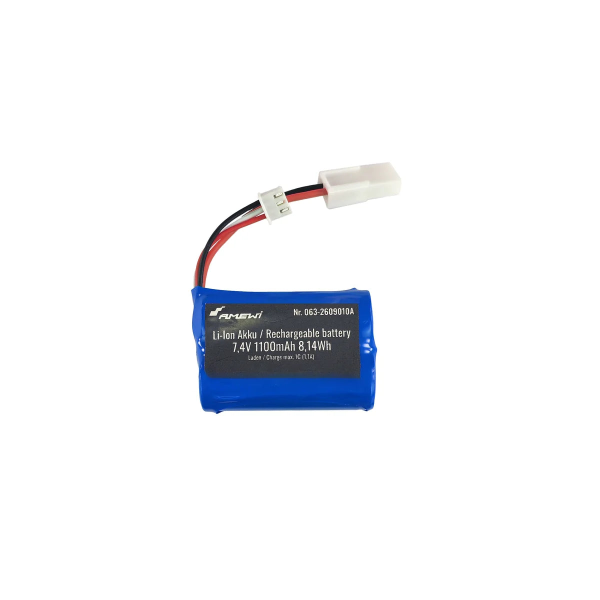 Amewi Li-Ion Akku 2S 7,4V 1100mAh Mini-Tamiya Stecker für Neon Hornet 063-2609010A