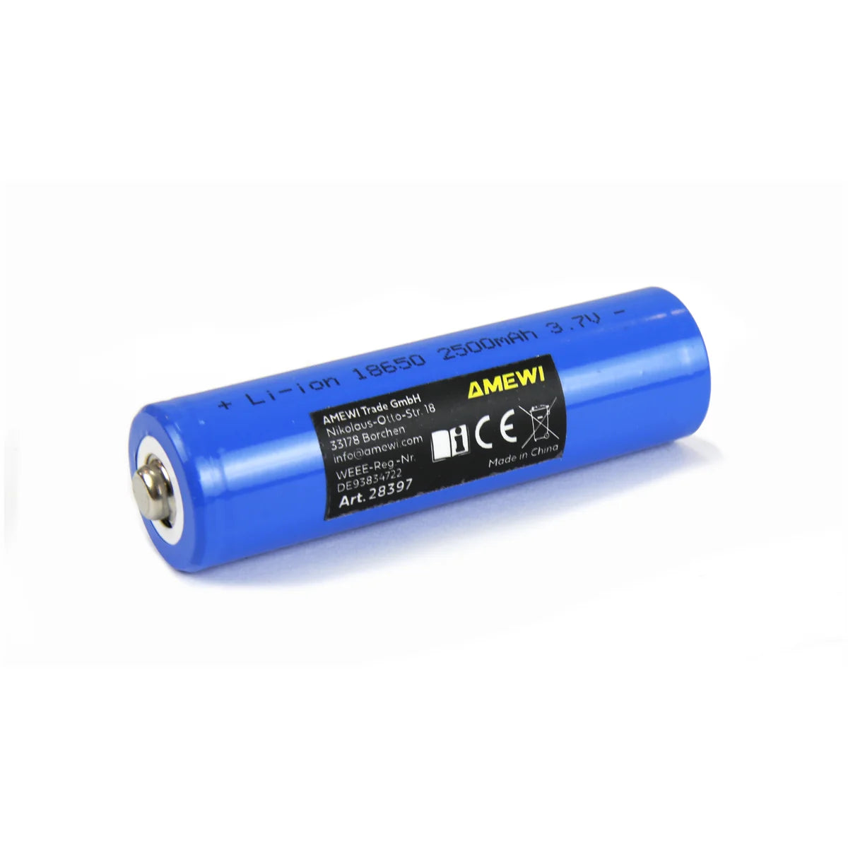 Amewi LiIon 1S 3,7V 18650 Zelle 2500mAh 28397