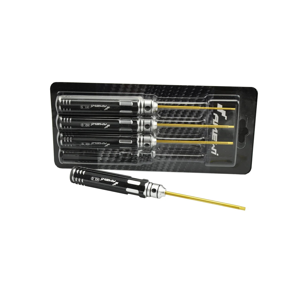 Amewi Innensechskant Schraubendreher Set, 4 Stück schwarz 28850