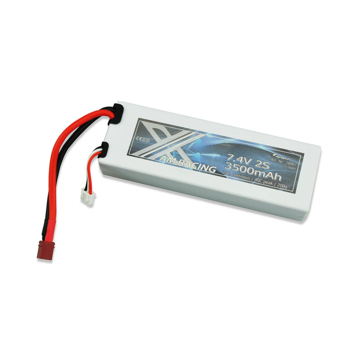 Amewi LiPo Akku 2S 7,4V 3500mAh 20C Hardcase, DEANS 28887