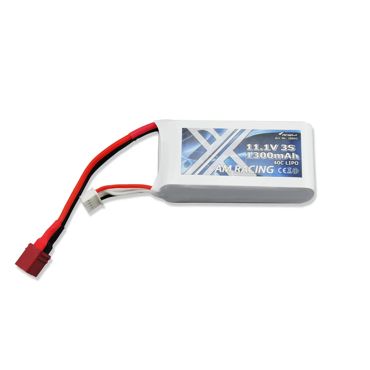 Amewi LiPo Akku 3S 11,1V 1300mAh 40C Softcase, DEANS 28893
