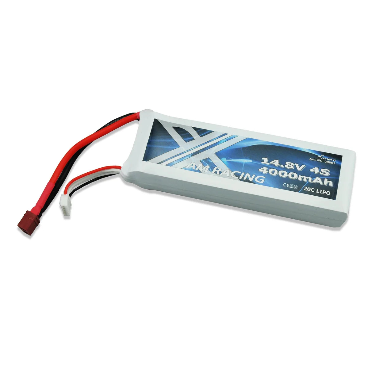 Amewi LiPo Akku 4S 14,8V 4000mAh 20C Softcase, DEANS 28897