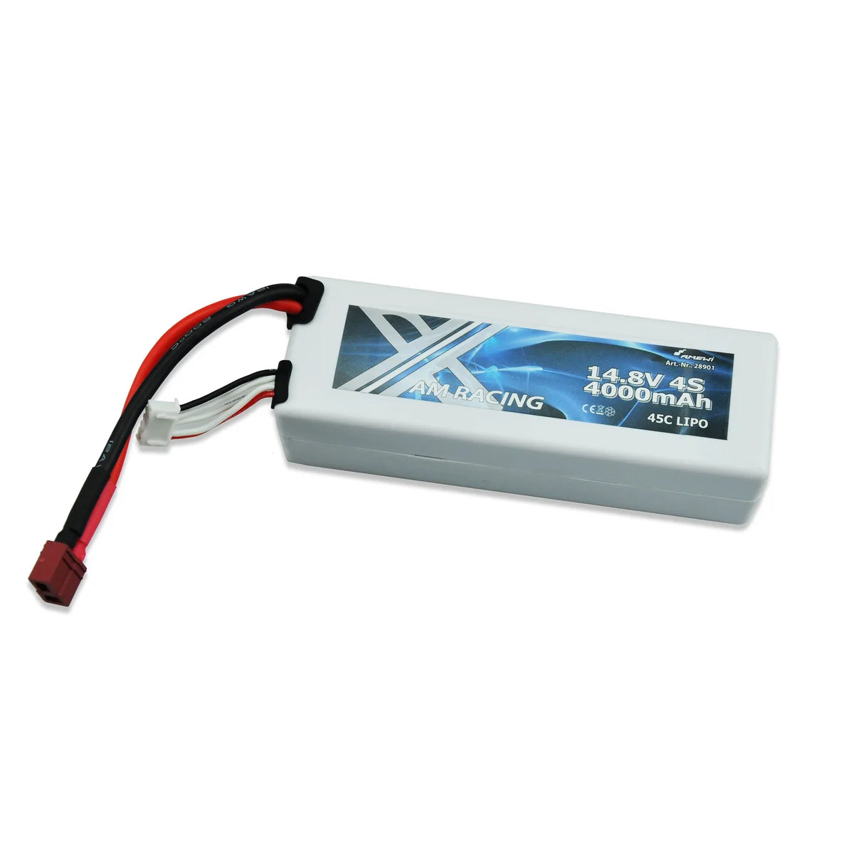 Amewi LiPo Akku 4S 14,8V 4000mAh 45C Hardcase, DEANS 28901