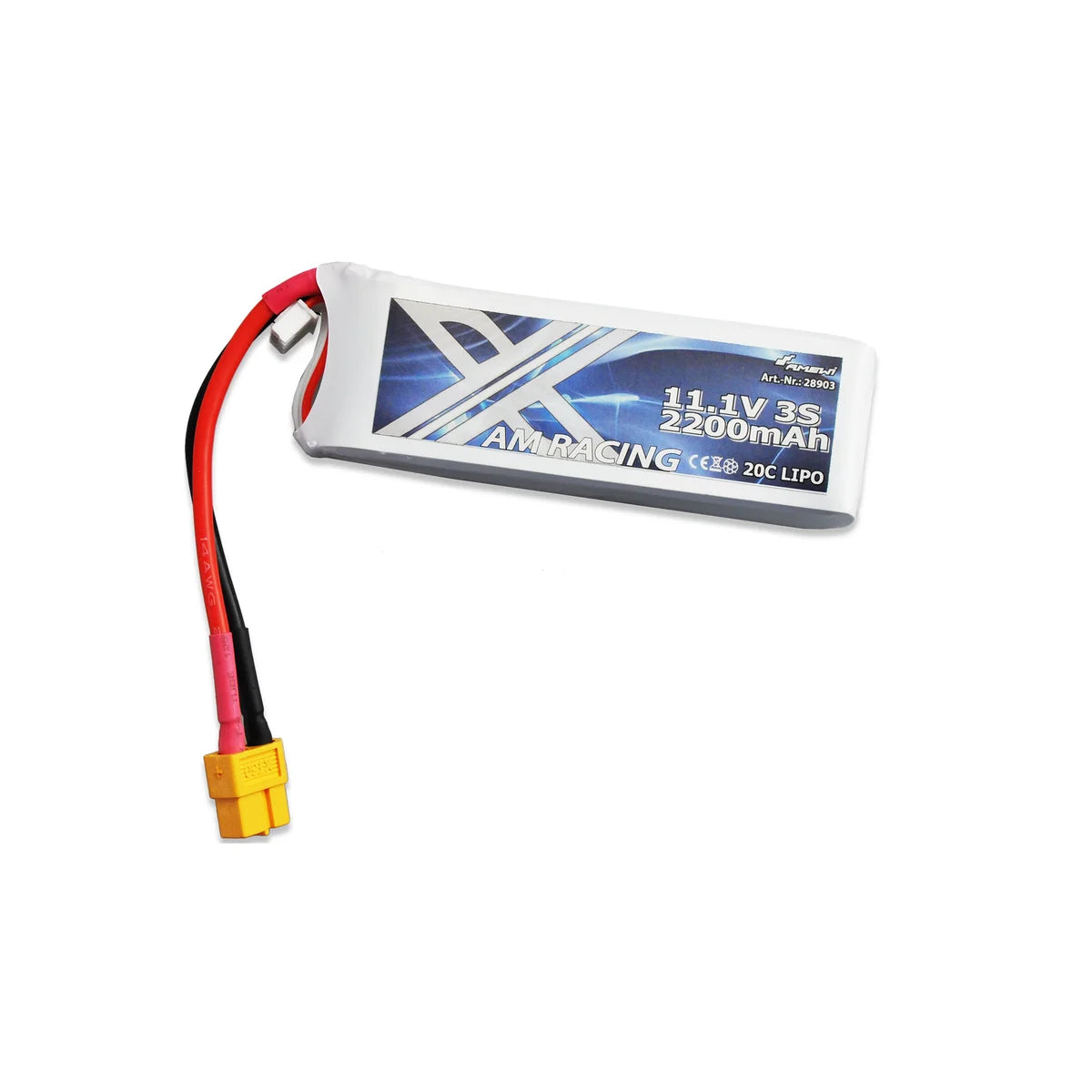 Amewi LiPo Akku 3S 11,1V 2200mAh 20C Softcase, XT60 28903