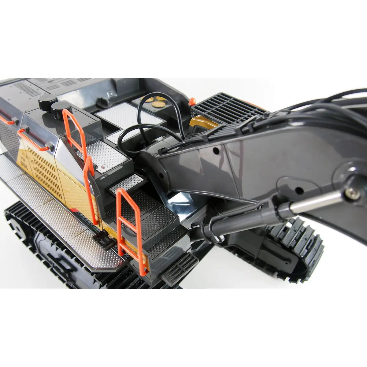 Amewi ACV730 Raupenbagger anthrazit/gelb 22431 im Maßstab 1:14 Baumaschine RTR – Detailansicht