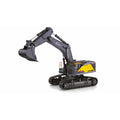 Amewi ACV730 Raupenbagger anthrazit/gelb 22431 im Maßstab 1:14 Baumaschine RTR – Seitenansicht