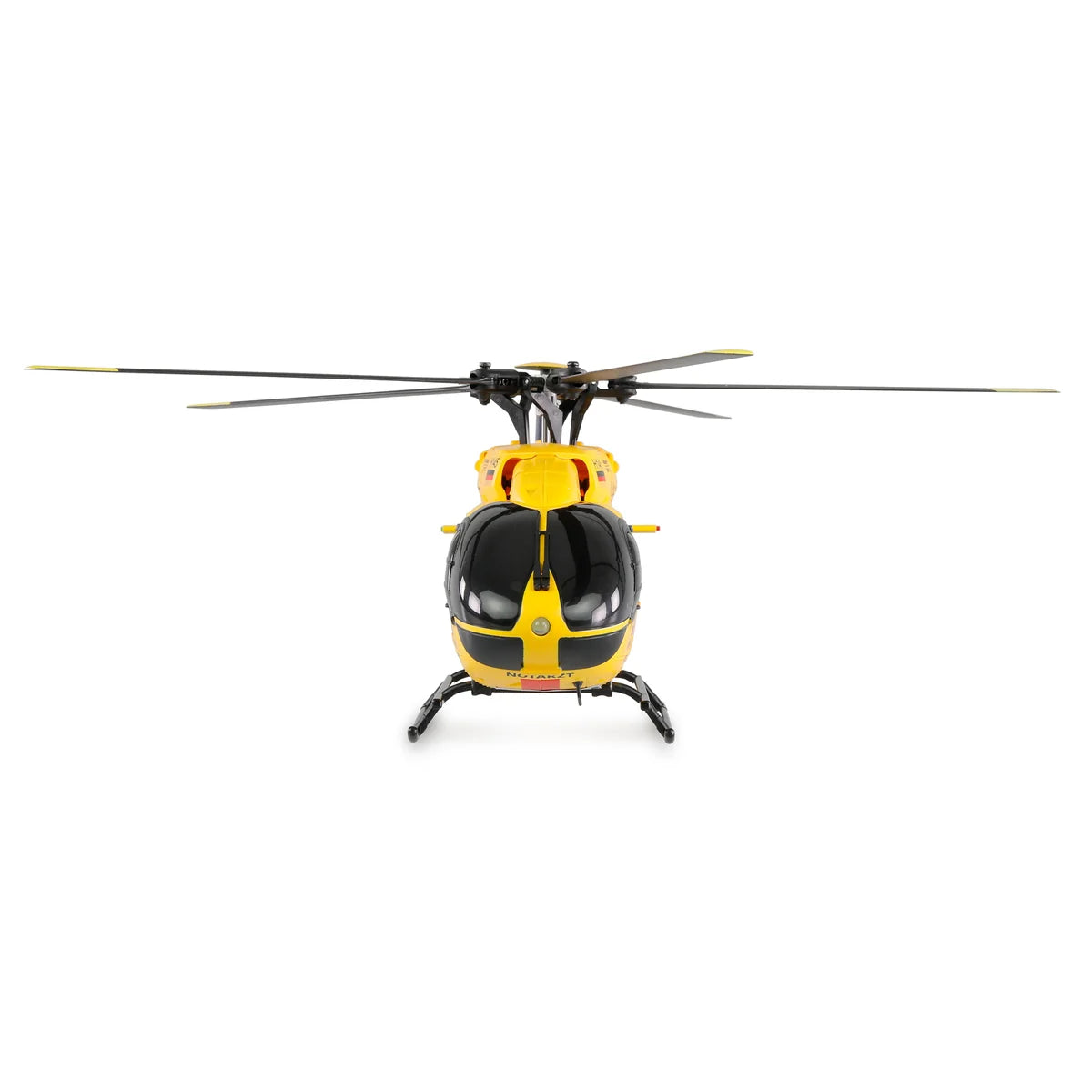 Amewi ADAC H145 Helikopter Brushless 6-Kanal 6G 25333 Helikopter RTF – Frontansicht gelb-schwarzer Hubschrauber von vorn