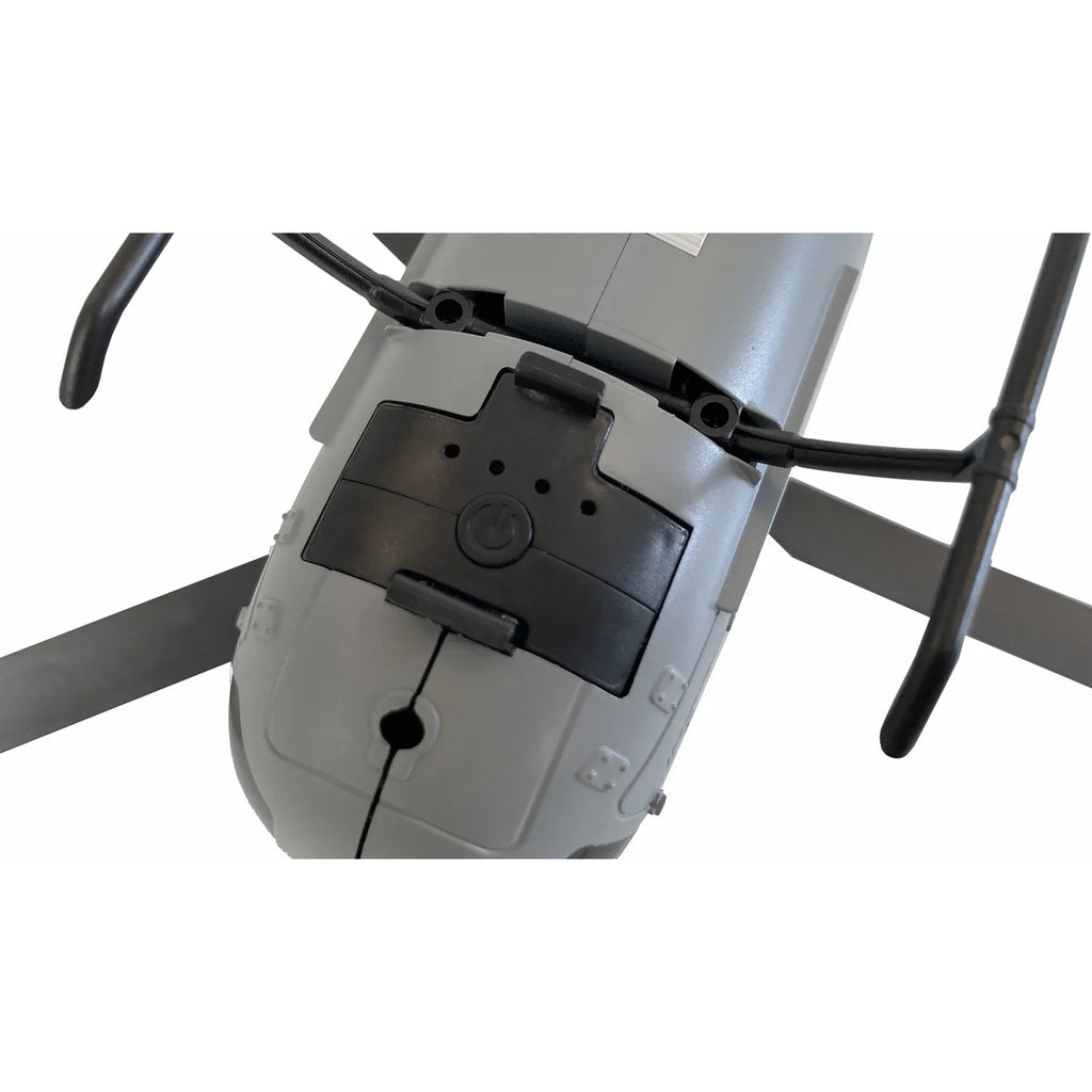 Amewi AFX-105 Helikopter 4-Kanal 6G 25319 Helikopter RTF – Draufsicht mit Rotorblättern und Kamera-Gimbal