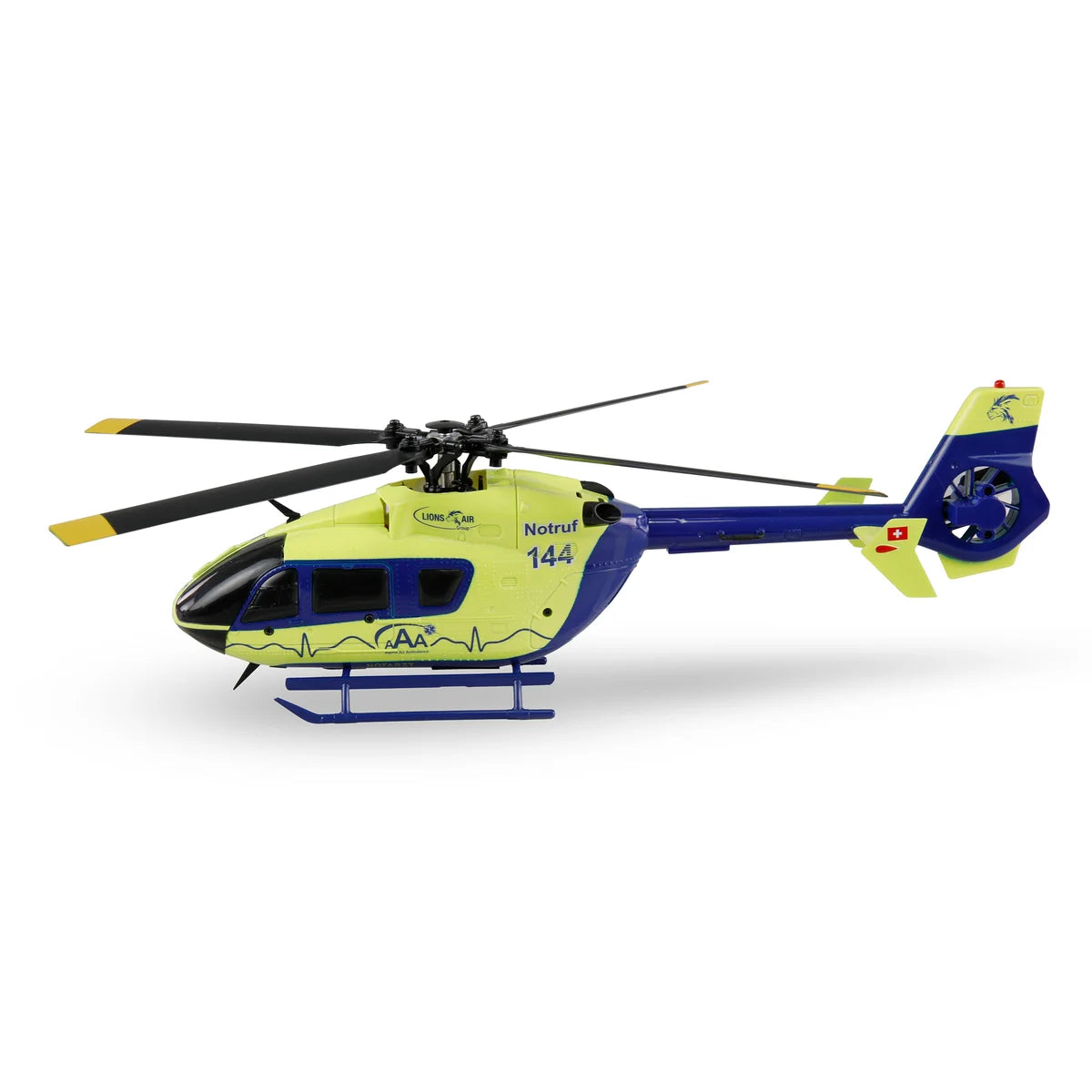 Amewi AFX-135 Alpine Air Ambulance Helikopter 4-Kanal 6G 25339 Helikopter RTF – Seitenansicht