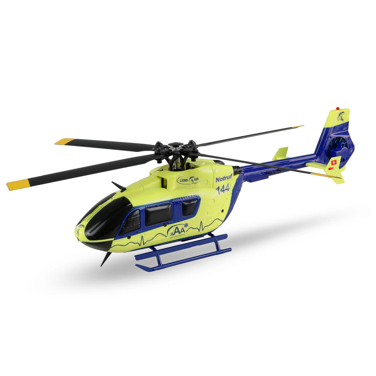 Amewi AFX-135 Alpine Air Ambulance Helikopter 4-Kanal 6G 25339 Helikopter RTF – Seitenansicht