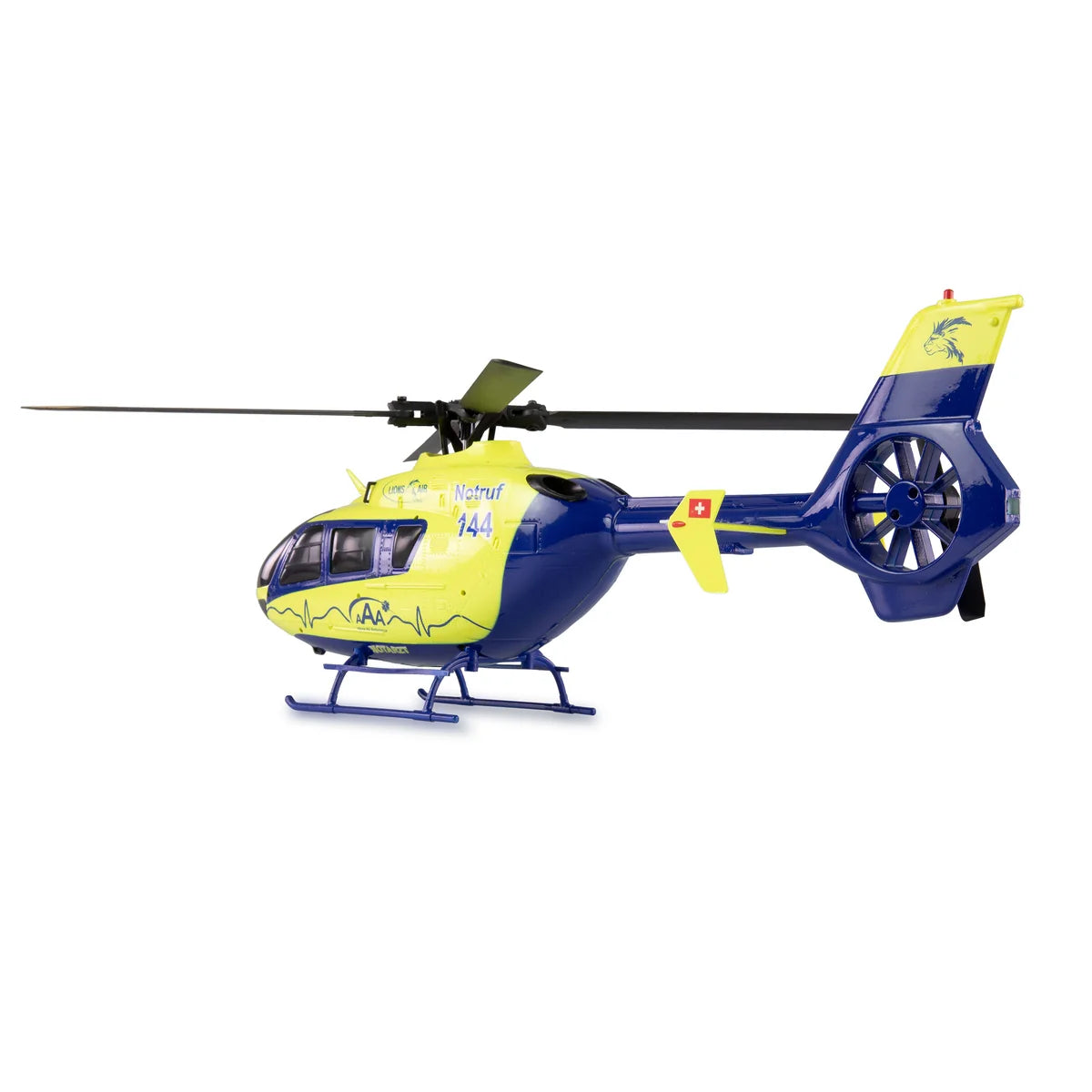 Amewi AFX-135 PRO Alpine Air Ambulance Helikopter 6-Kanal 6G 25341 im Maßstab 1:32 Helikopter RTF – Seitenansicht