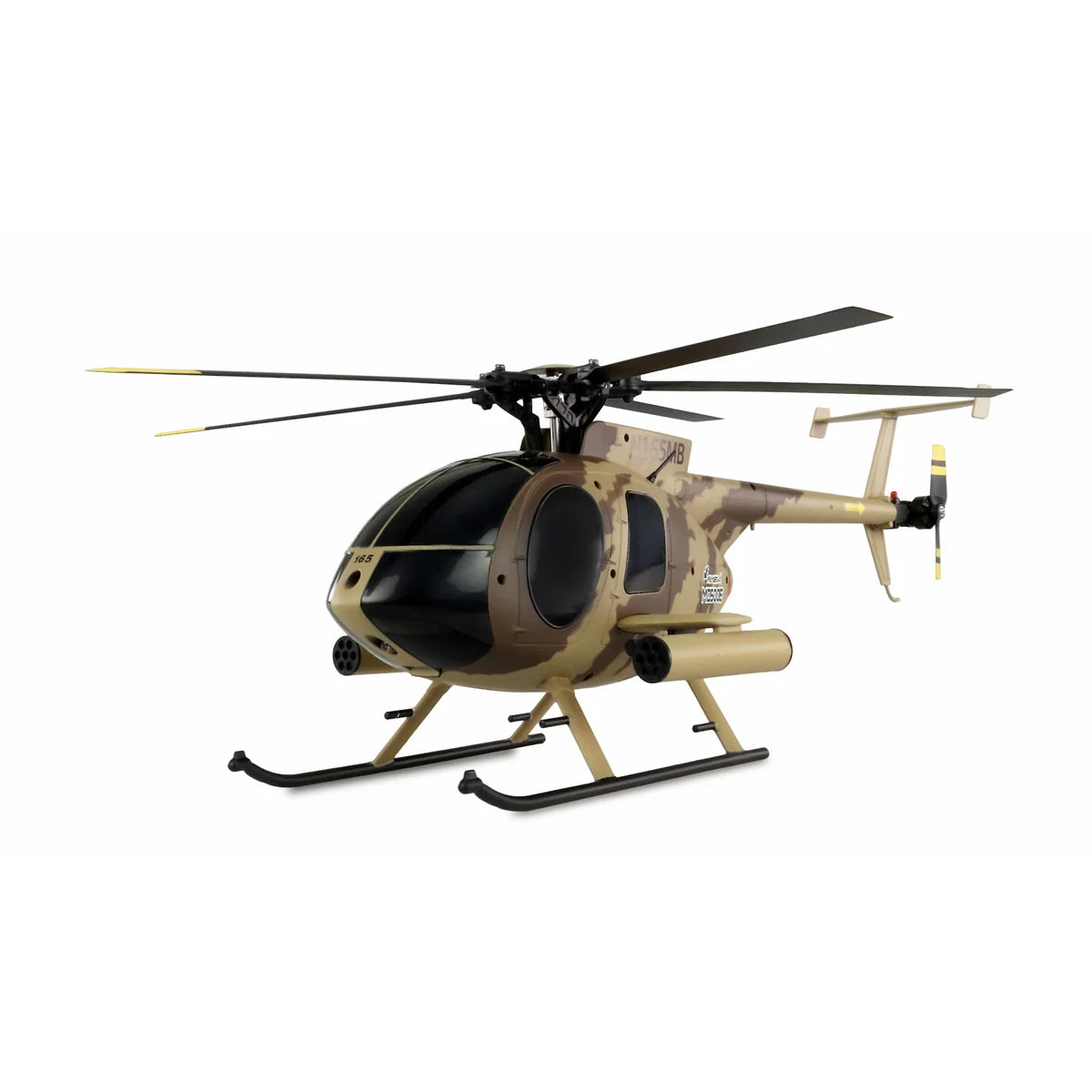 Amewi AFX MD500E Militär brushless 4-Kanal 325mm Helikopter 6G braun 25336 Helikopter RTF – Seitenansicht