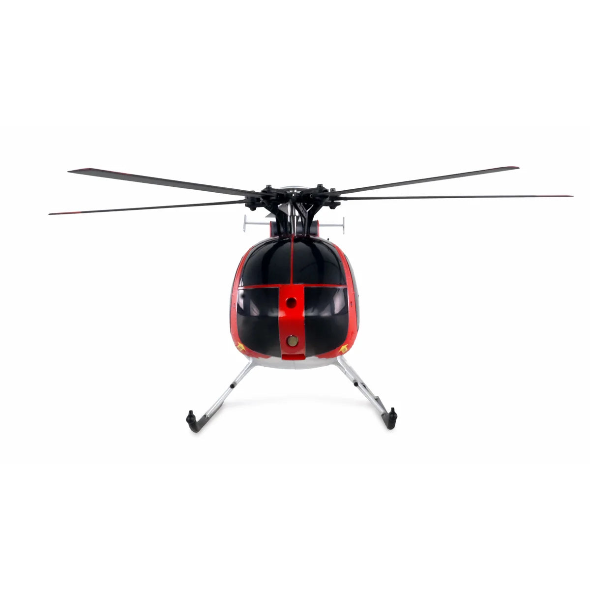 Amewi AFX MD500E Zivil Helikopter brushless 4-Kanal 6G rot/silber 25334 Helikopter RTF – Draufsicht