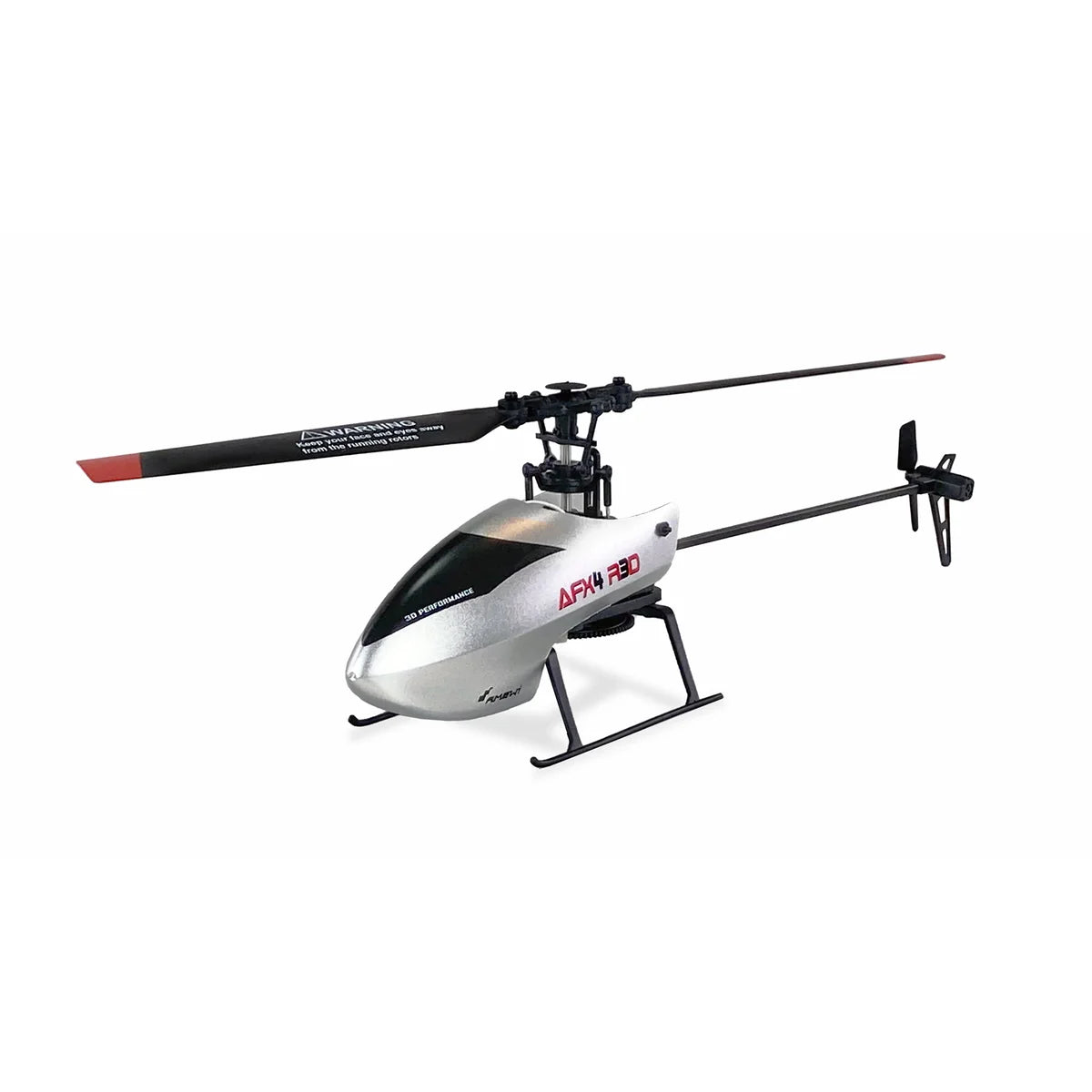 Amewi AFX4 R3D Single-Rotor-Helikopter 4-Kanal 6G 25329 Helikopter RTF – Seitenansicht mit Rotorblättern und Kufen