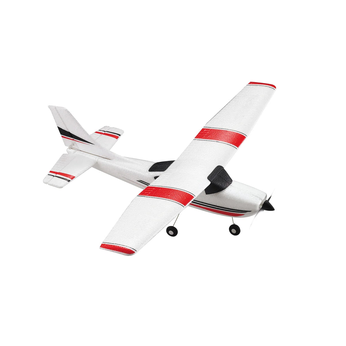 Amewi Air Trainer V3 3-Kanal 500mm 24002 Flugzeug RTF – Seitenansicht mit roten Streifen, Fahrwerk sichtbar