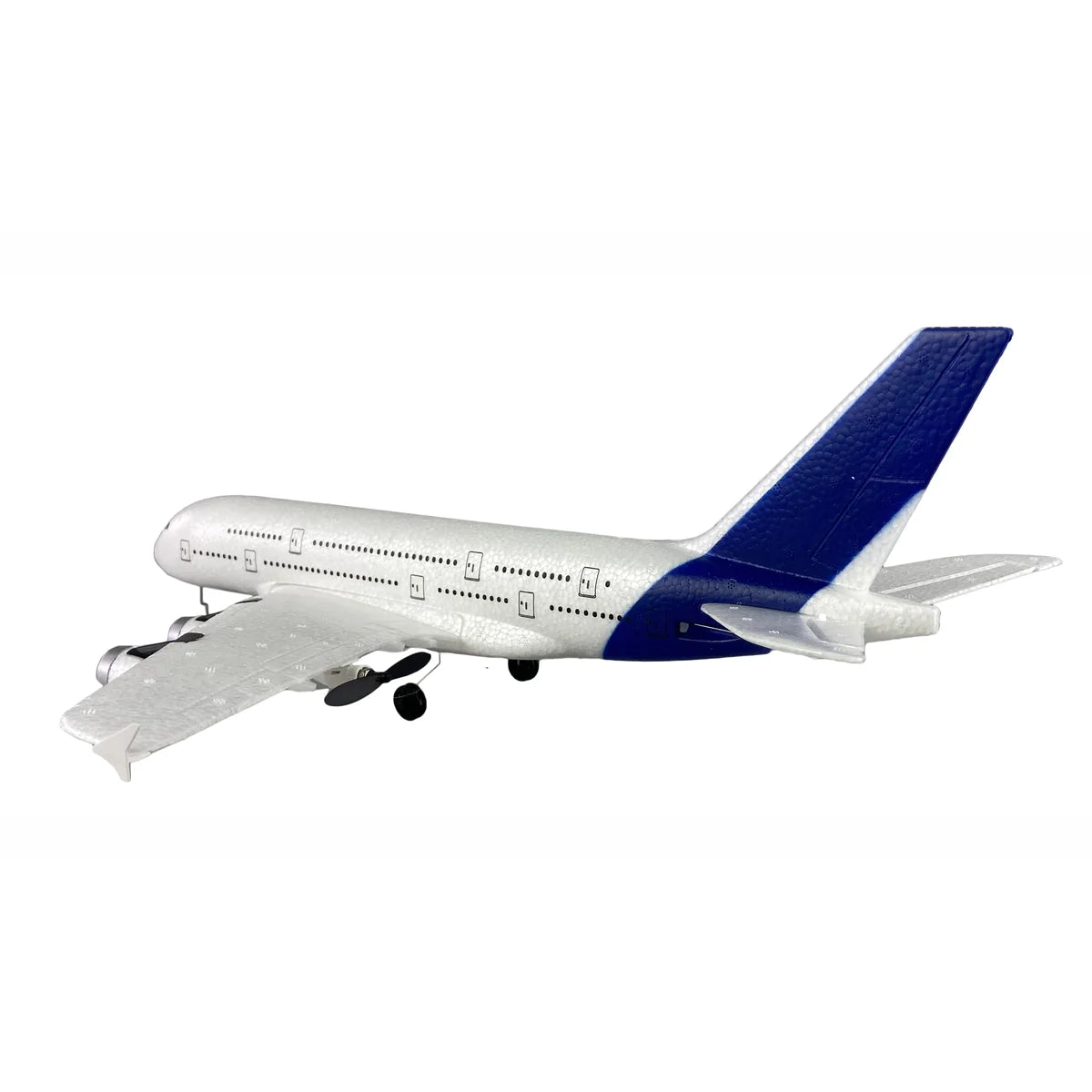 Amewi AM38 Passagierflugzeug 3-Kanal 510mm 24076 Flugzeug RTF – Seitenansicht Passagierflugzeug mit blauem Leitwerk