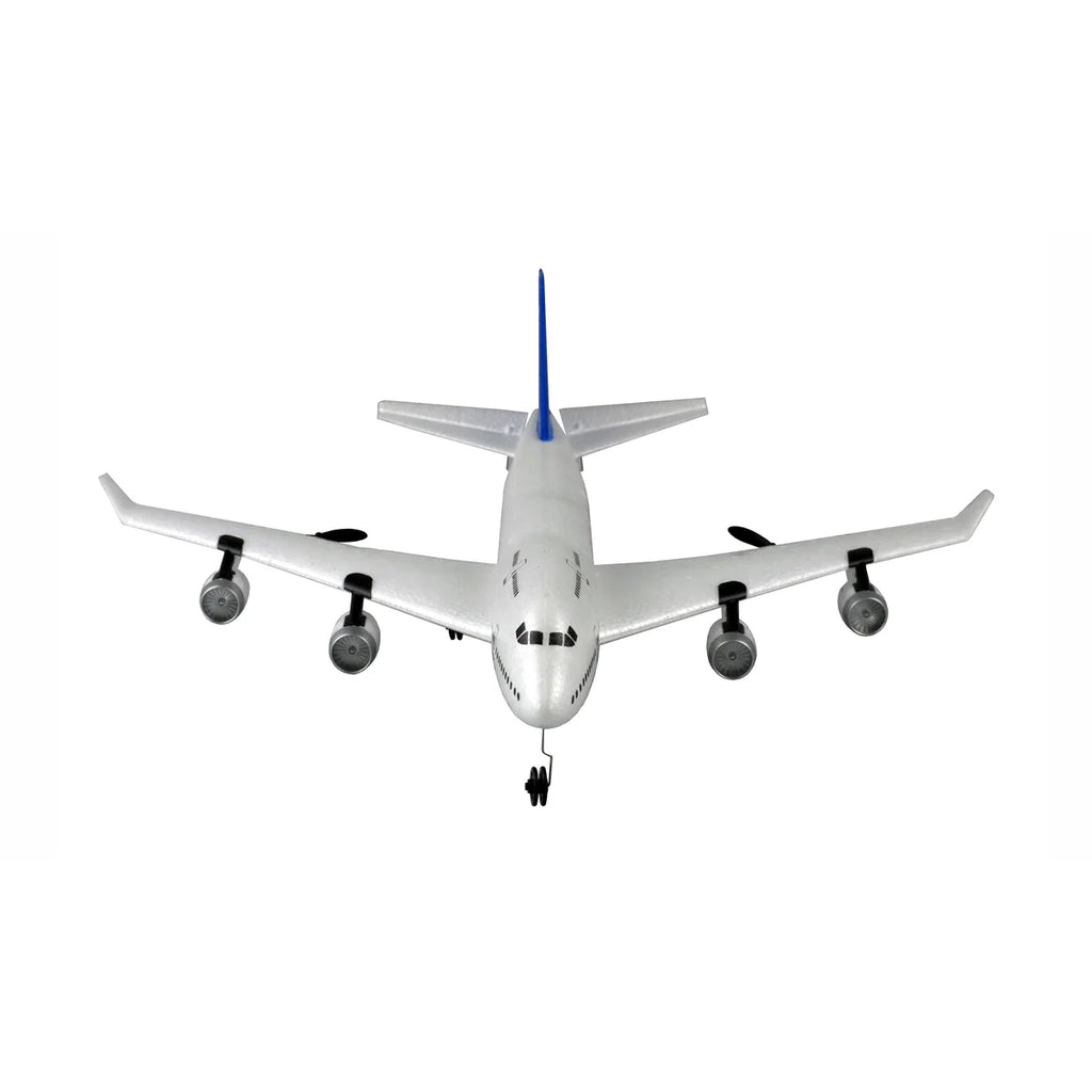 Amewi AMB74 Passagierflugzeug mit Gyro 3-Kanal 520mm 24080 Flugzeug RTF – Draufsicht mit vier Triebwerken und Fahrwerk