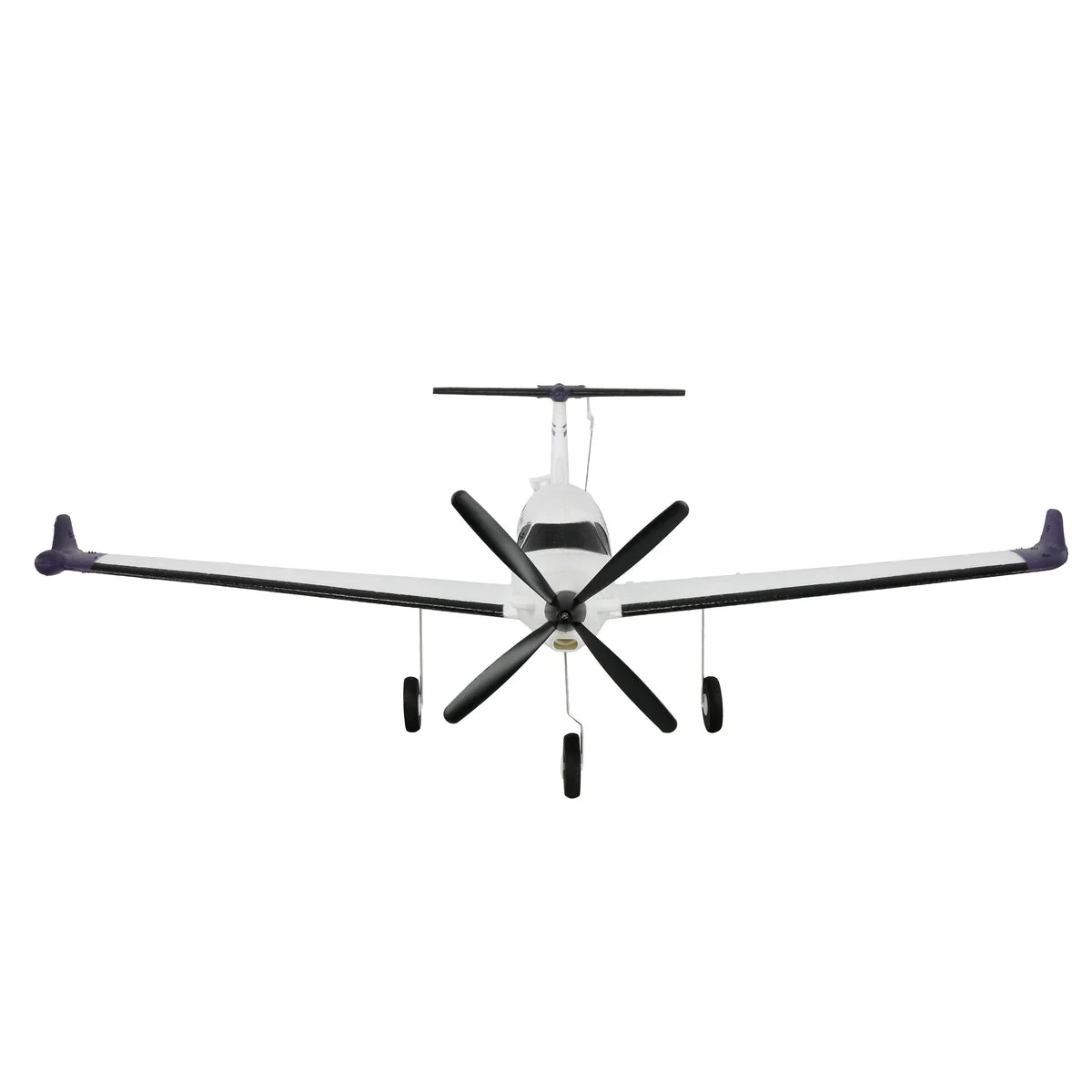 Amewi AMXFlight AM-12 450mm 6G/3D 6-Kanal 24149 Flugzeug RTF – Draufsicht mit vier Propellern und Fahrwerk