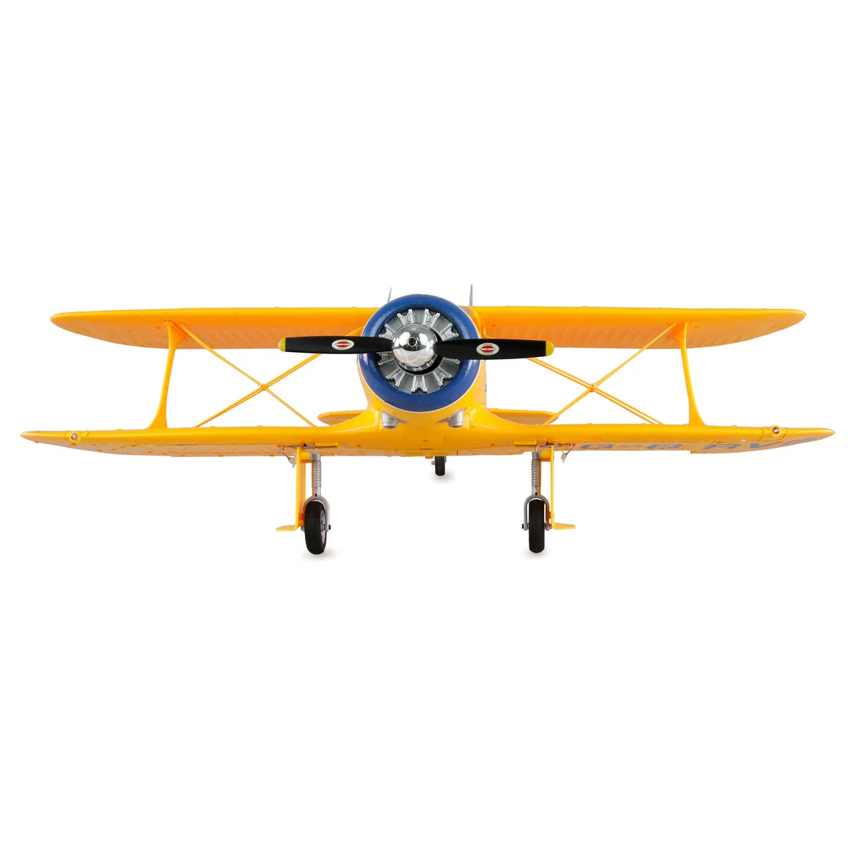 Amewi AMXFlight Beech D17s Doppeldecker 3D/6G Gelb 24144 Flugzeug RTF – Draufsicht