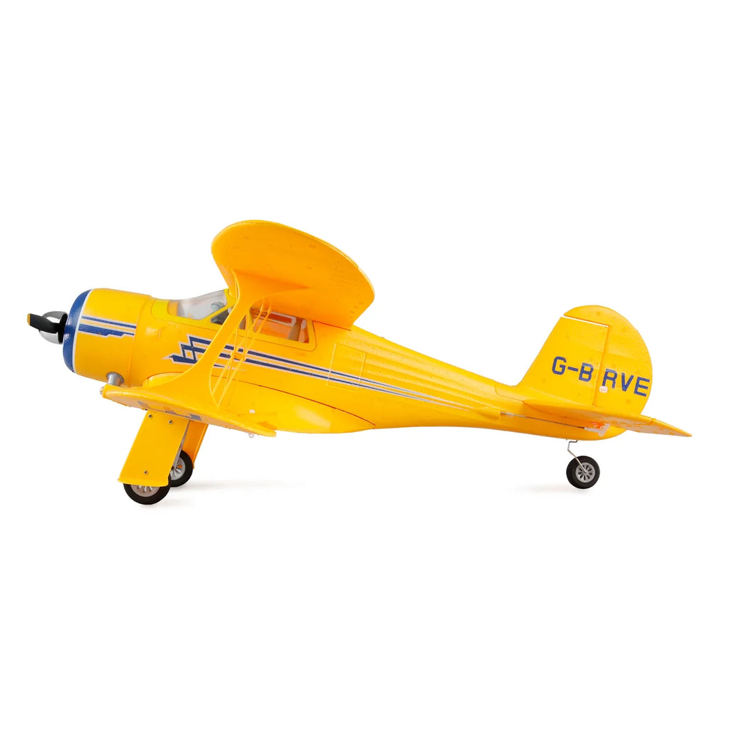 Amewi AMXFlight Beech D17s Doppeldecker 3D/6G Gelb 24144 Flugzeug RTF – Seitenansicht