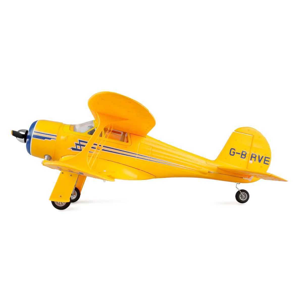 Amewi AMXFlight Beech D17s Doppeldecker 3D/6G Gelb 24144 Flugzeug RTF – Seitenansicht