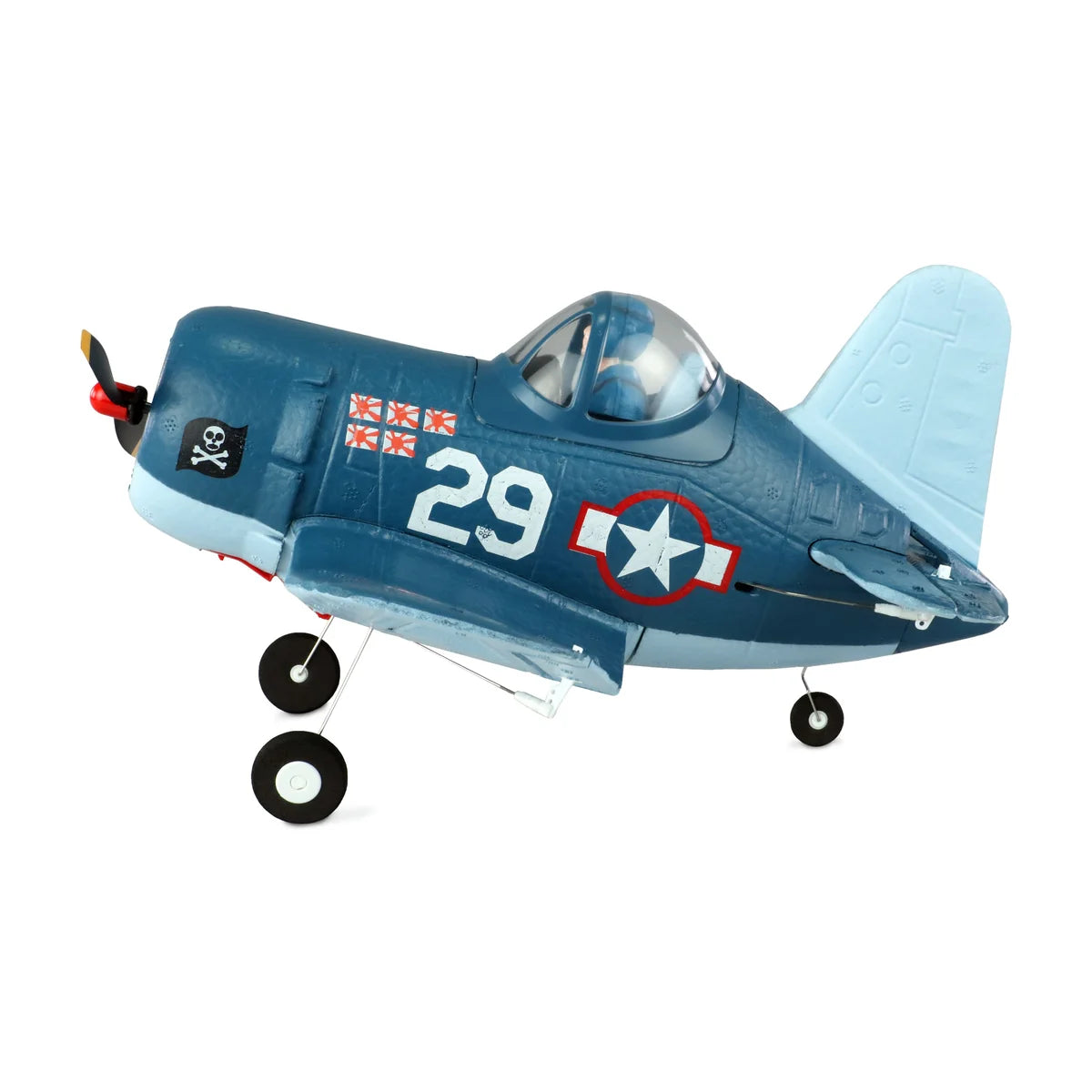 Amewi AMXFlight Cartoon Corsair F4U 4-Kanal 3D/6G 24126 Flugzeug RTF – Seitenansicht