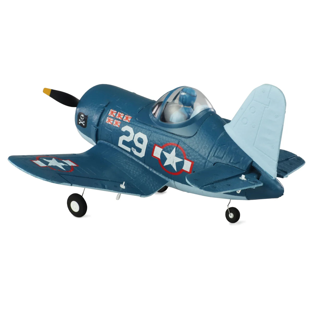 Amewi AMXFlight Cartoon Corsair F4U 4-Kanal 3D/6G 24126 Flugzeug RTF – Seitenansicht