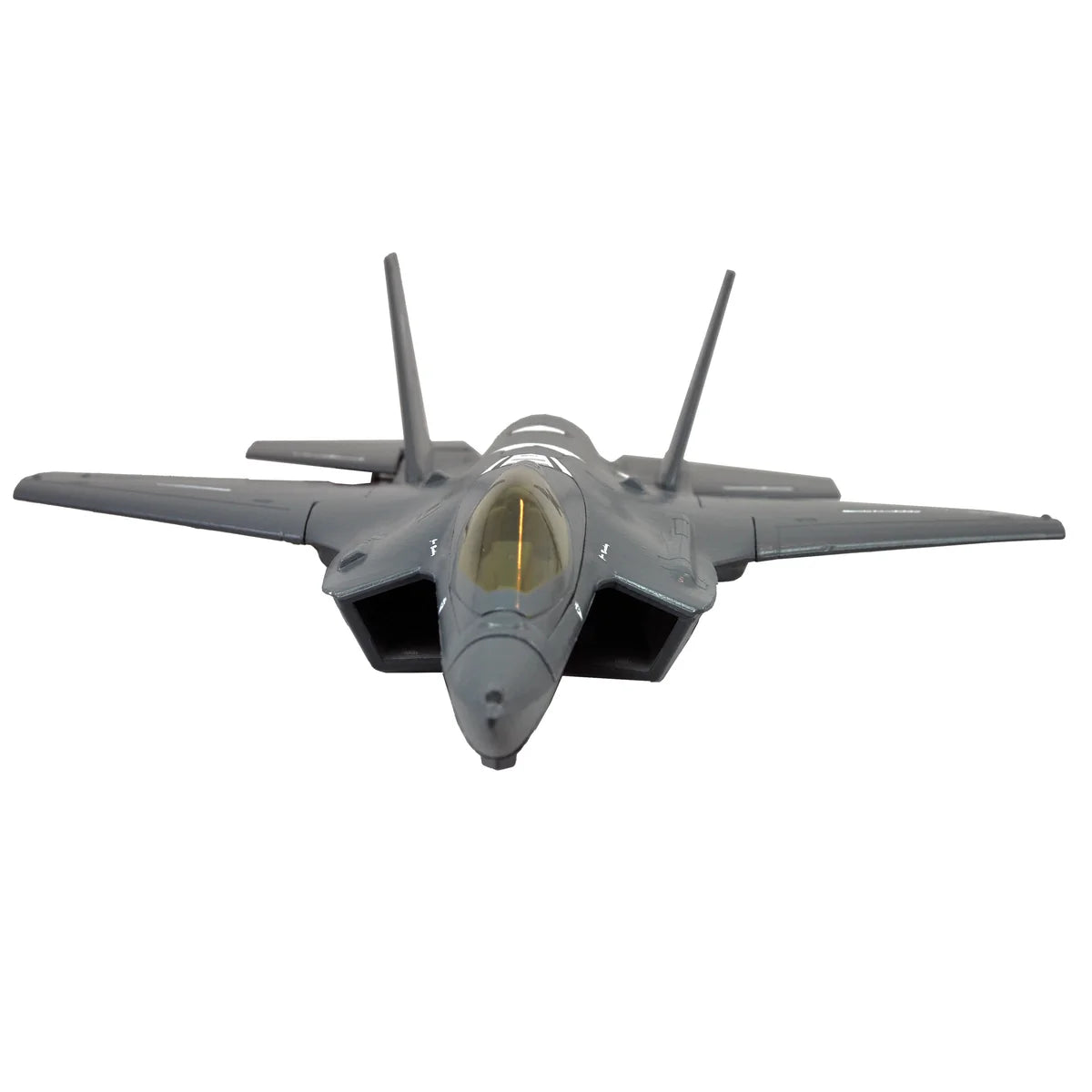 Amewi AMXFlight F-35 Jet EPO grau 24116 Flugzeug PNP – Frontansicht F-35 Jet mit eingeklappten Tragflächen frontal