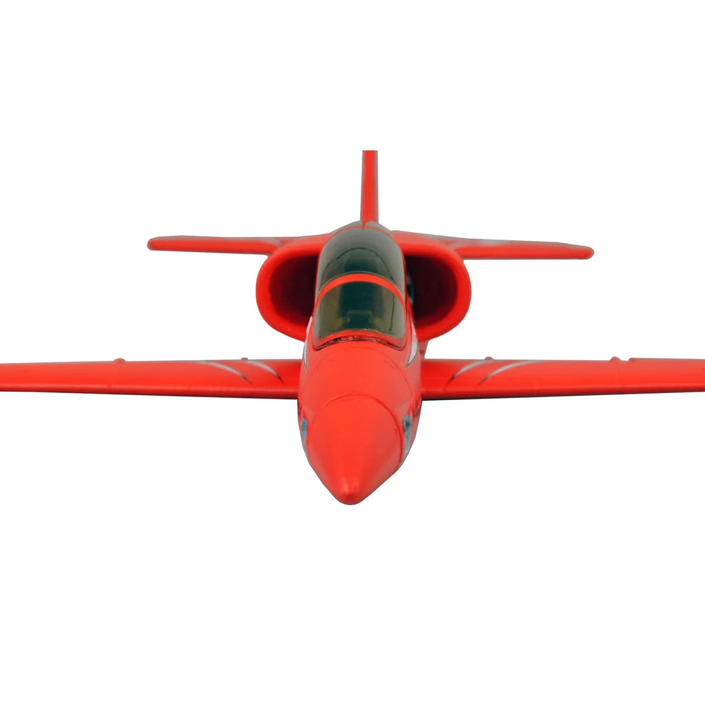 Amewi AMXFlight L-39 Albatros V2 EPO rot 24114 Flugzeug PNP – Draufsicht Rot lackiertes Trainingsflugzeug von oben