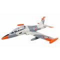 Amewi AMXFlight MB-339 820mm EDF Jet 24129 Flugzeug PNP – Seitenansicht mit orange-grauen Farbdetails, Cockpit sichtbar