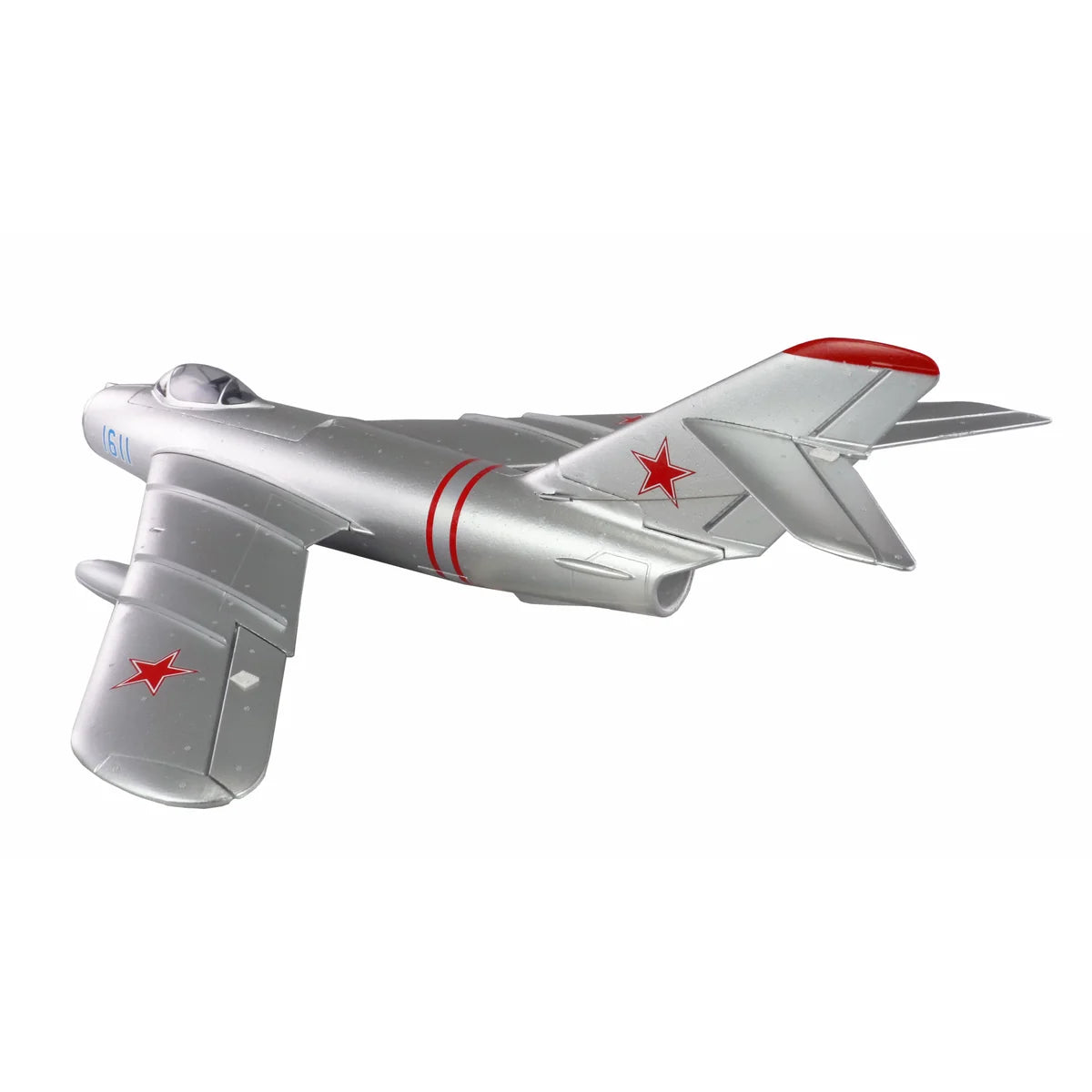 Amewi AMXFlight MIG-17 730mm EDF Jet 24128 Flugzeug PNP – Seitenansicht mit roten Sternen und roten Streifen