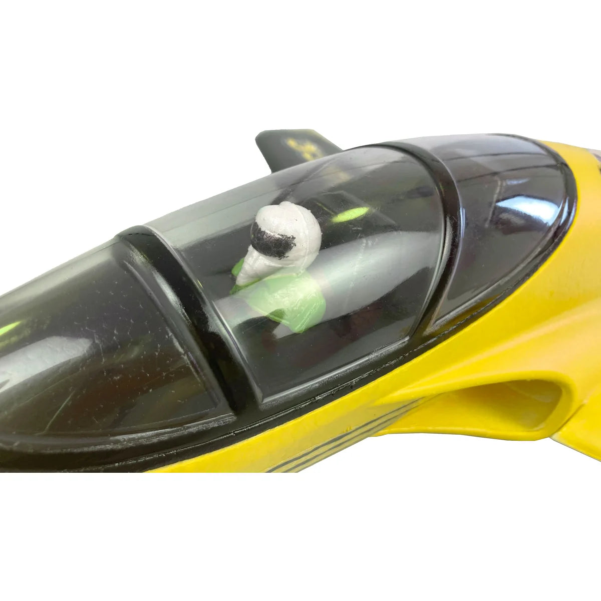 Amewi AMXFlight Tiger S Jet 55mm EDF gelb 24094 Flugzeug PNP – Detailansicht Cockpit mit Pilotenfigur, Windschutzscheibe