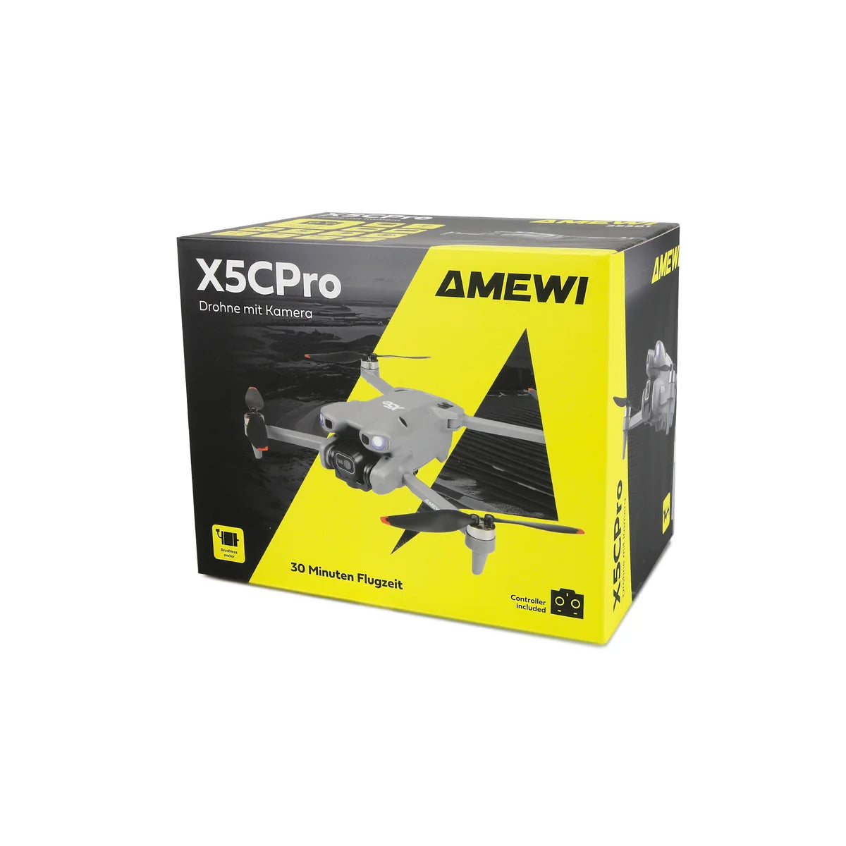 Amewi AMXFlight X5CPro Brushless-Drohne mit Kamera & LCD-Fernsteuerung 25381 Drohne RTF – Verpackung