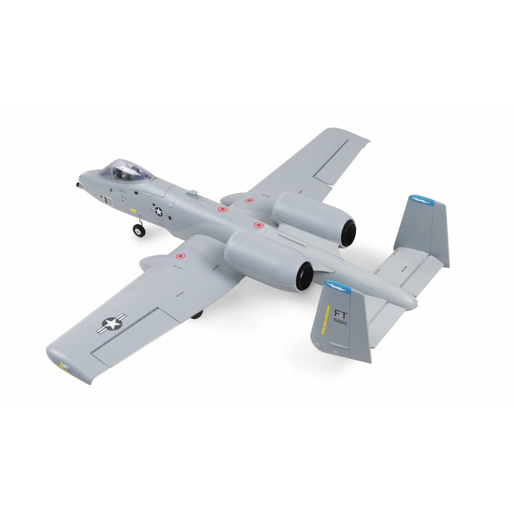 Amewi AMXPlanes A10 Thunderbolt II Jet EPO 24121 Flugzeug PNP – Draufsicht mit zwei Triebwerken und Leitwerk