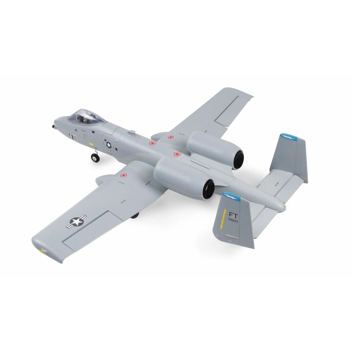 Amewi AMXPlanes A10 Thunderbolt II Jet EPO 24121 Flugzeug PNP – Draufsicht mit zwei Triebwerken und Leitwerk