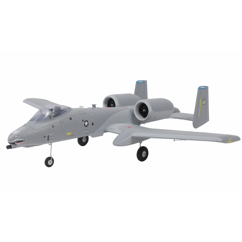 Amewi AMXPlanes A10 Thunderbolt II Jet EPO 24121 Flugzeug PNP – Seitenansicht mit Hai-Zahnmuster, zwei Triebwerke, Fahrwerk