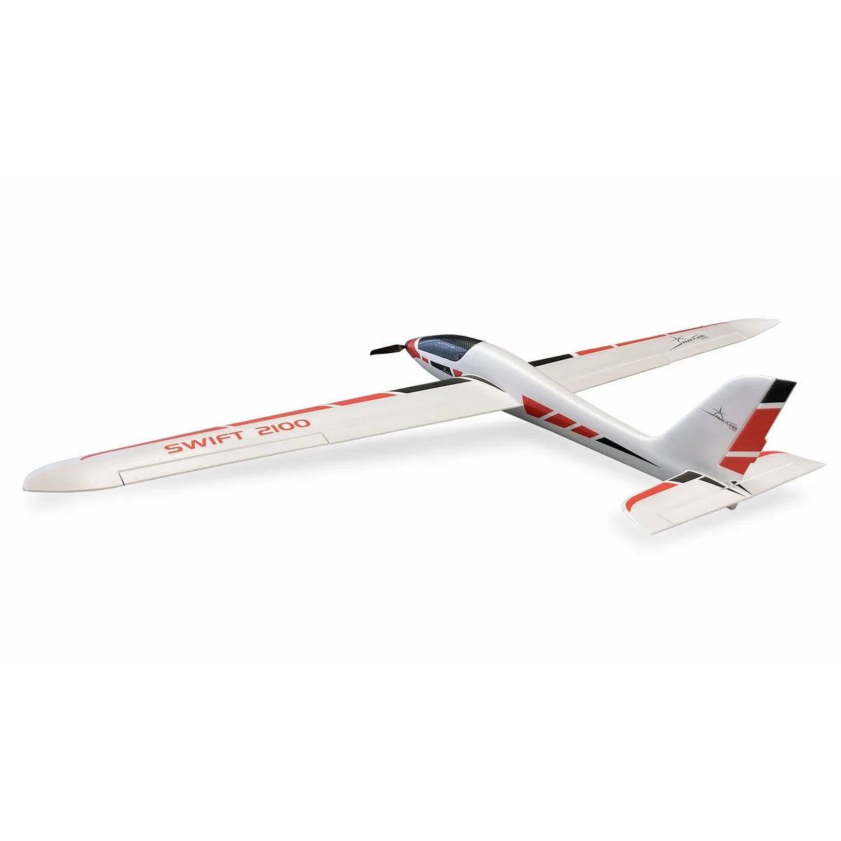 Amewi AMXPlanes Swift 2100 Motorsegler EPO 24135 Flugzeug PNP – Seitenansicht Motorsegler mit Rotmarkierungen im Profil