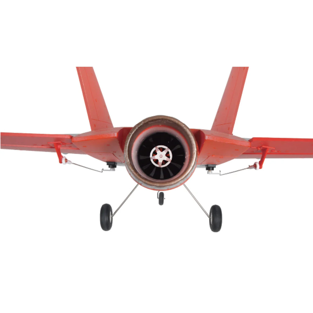 Amewi AMXPlanes T-7A Jet EPO 24120 Flugzeug PNP – Draufsicht mit roten Tragflächen und Fahrwerk