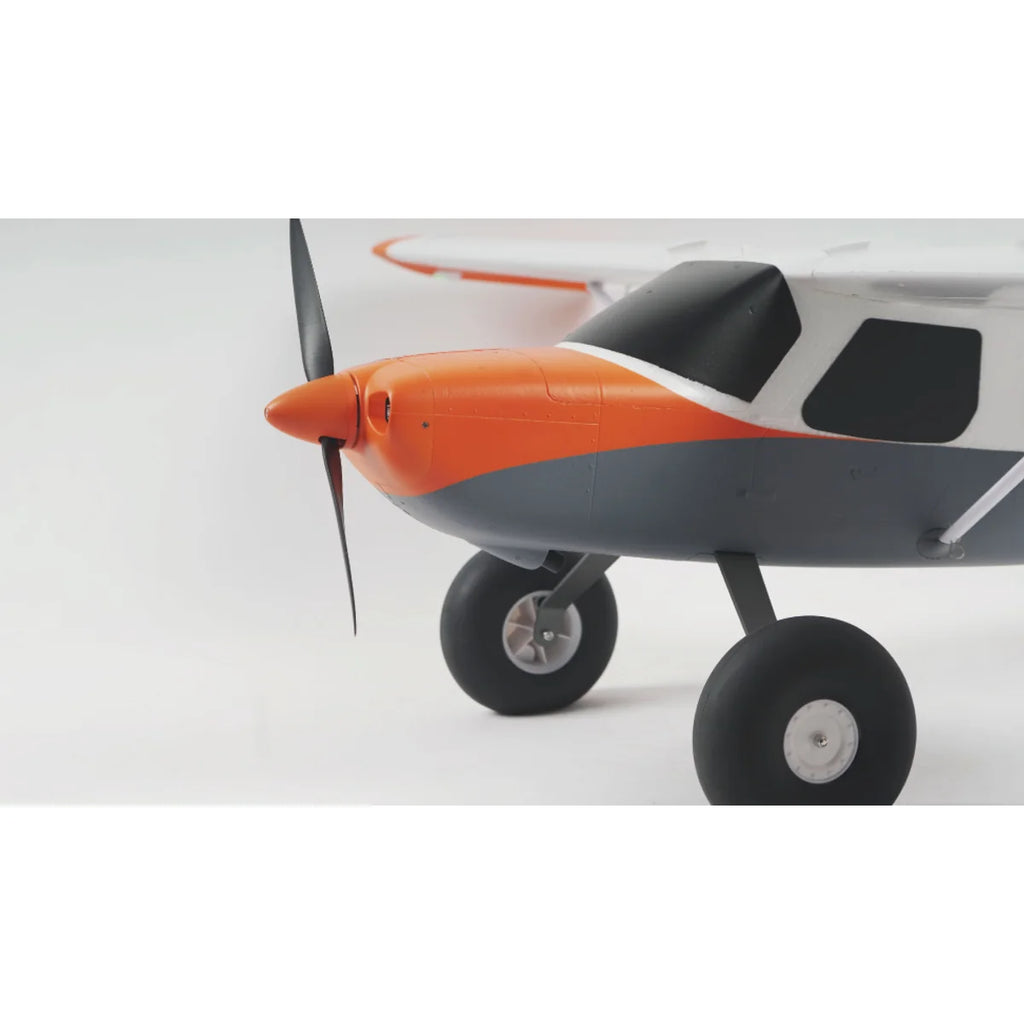 Amewi AMXPlanes Tasman 1500mm STOL EPO 24123 Flugzeug PNP – Seitenansicht mit orange Flugzeugrumpf und Fahrwerk