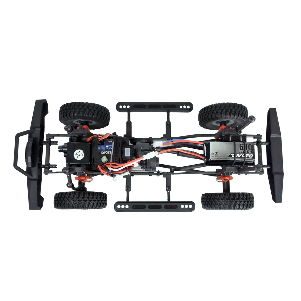 Amewi AMXRock AM18 Scale Crawler Geländewagen grau 22421 im Maßstab 1:18 Crawler RTR – Unteransicht