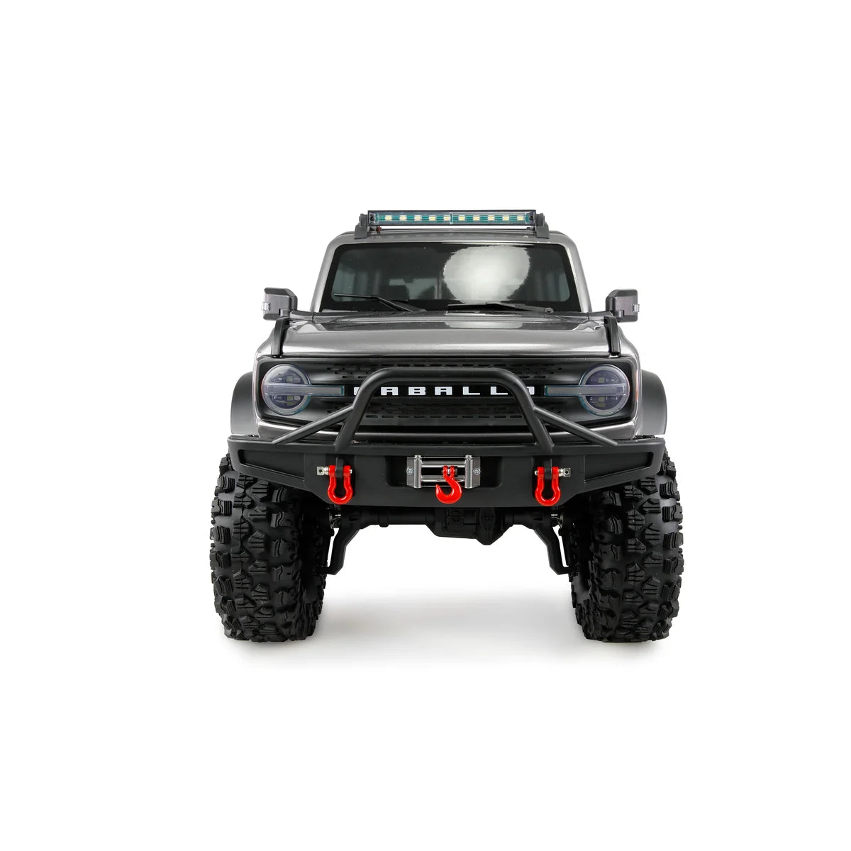 Amewi AMXRock Caballo Crawler 4WD Grau-metallic 22666 im Maßstab 1:10 Crawler ARTR – Frontansicht