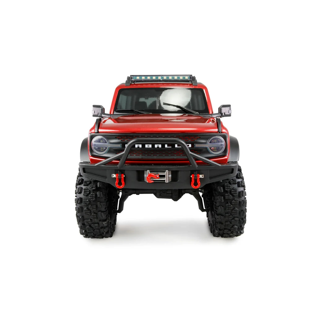 Amewi AMXRock Caballo Crawler 4WD Rot-metallic 22669 im Maßstab 1:10 Crawler ARTR – Frontansicht