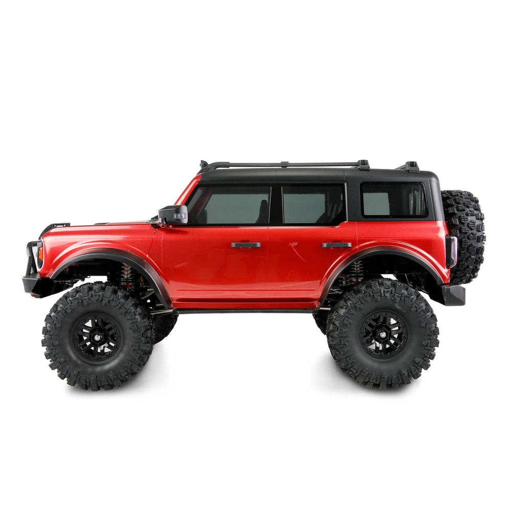 Amewi AMXRock Caballo Crawler 4WD Rot-metallic 22669 im Maßstab 1:10 Crawler ARTR – Seitenansicht