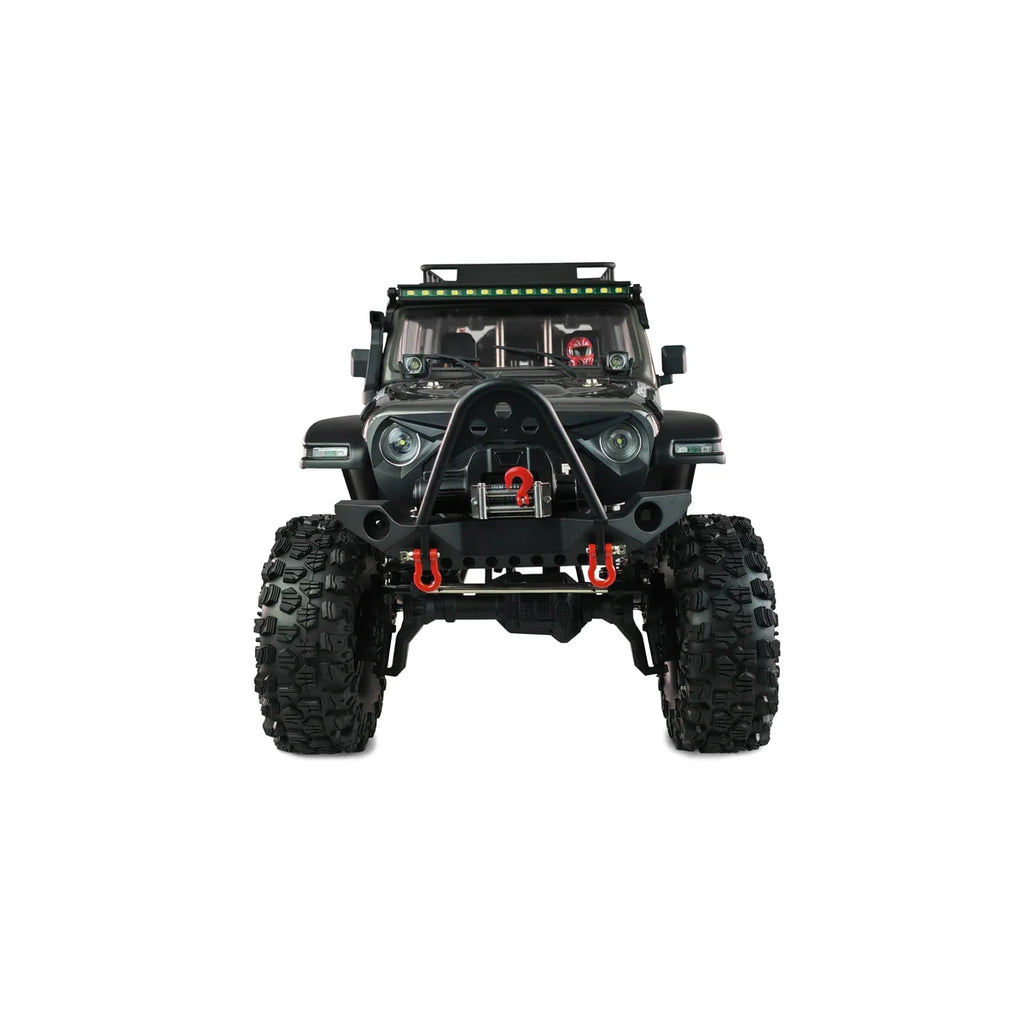 Amewi AMXRock Crosstrail Crawler 4WD Anthrazit-metallic 22657 im Maßstab 1:10 Crawler ARTR – Frontansicht