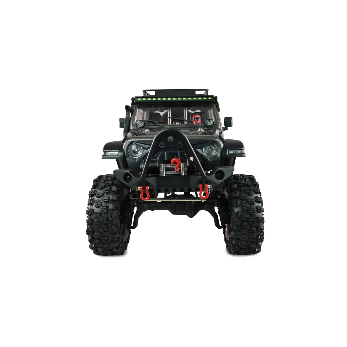 Amewi AMXRock Crosstrail Crawler 4WD Anthrazit-metallic 22657 im Maßstab 1:10 Crawler ARTR – Frontansicht